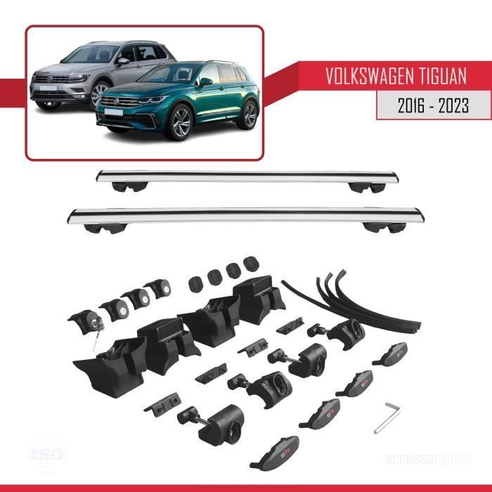 Roof bars - VW - Tiguan 2016-2023 - Aluminum - Gray - Lockable
