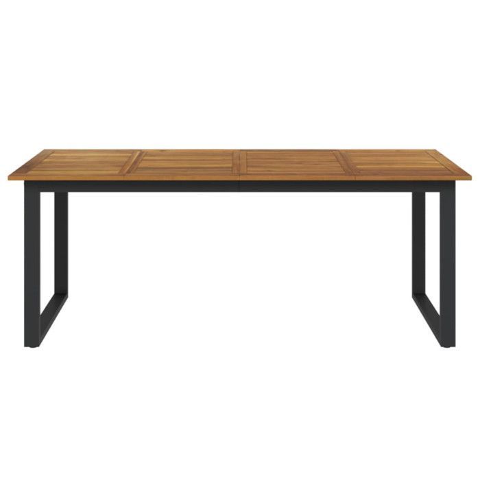 vidaXL Tuintafel met U-vormige poten 200x90x75 cm Acaciahout 319514