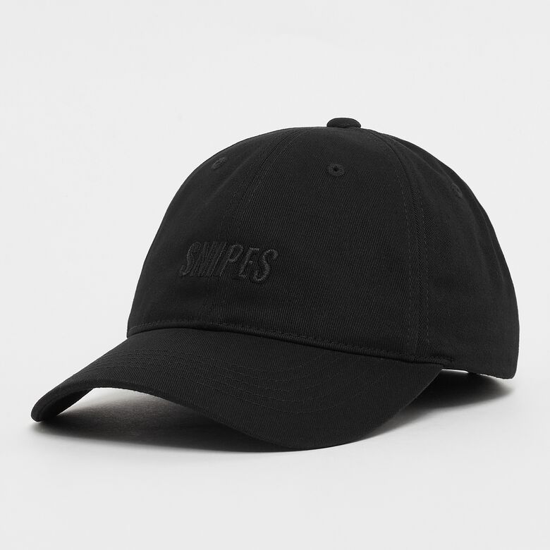 Cappellino da baseball con cinturino a contrasto e logo inclinato.