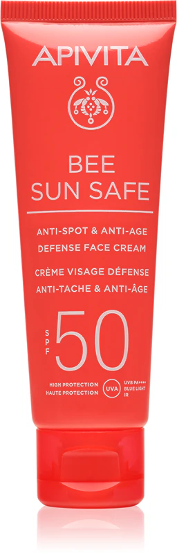 Apivita Bee Sun Safe krém na tvár proti škvrnám a starnutiu SPF 50