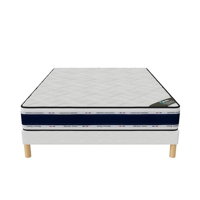 Conjunto Blue Memory: Base de cama + colchón 160x200 cm – Altura 22 cm