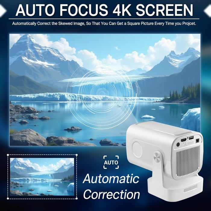 Mini Projecteur 4K Videoprojecteur Portable Projecteur Video Wifi 6 Android 11,1080P Full Hd Supporté Pour Téléphone/Pc/Lap/[XV21]