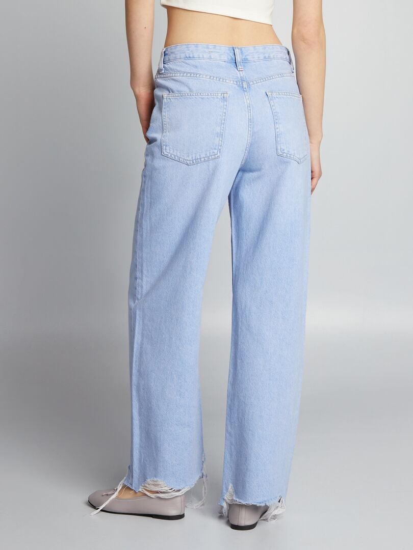 Lage taille, wijde pijpen jeans - BLAUW