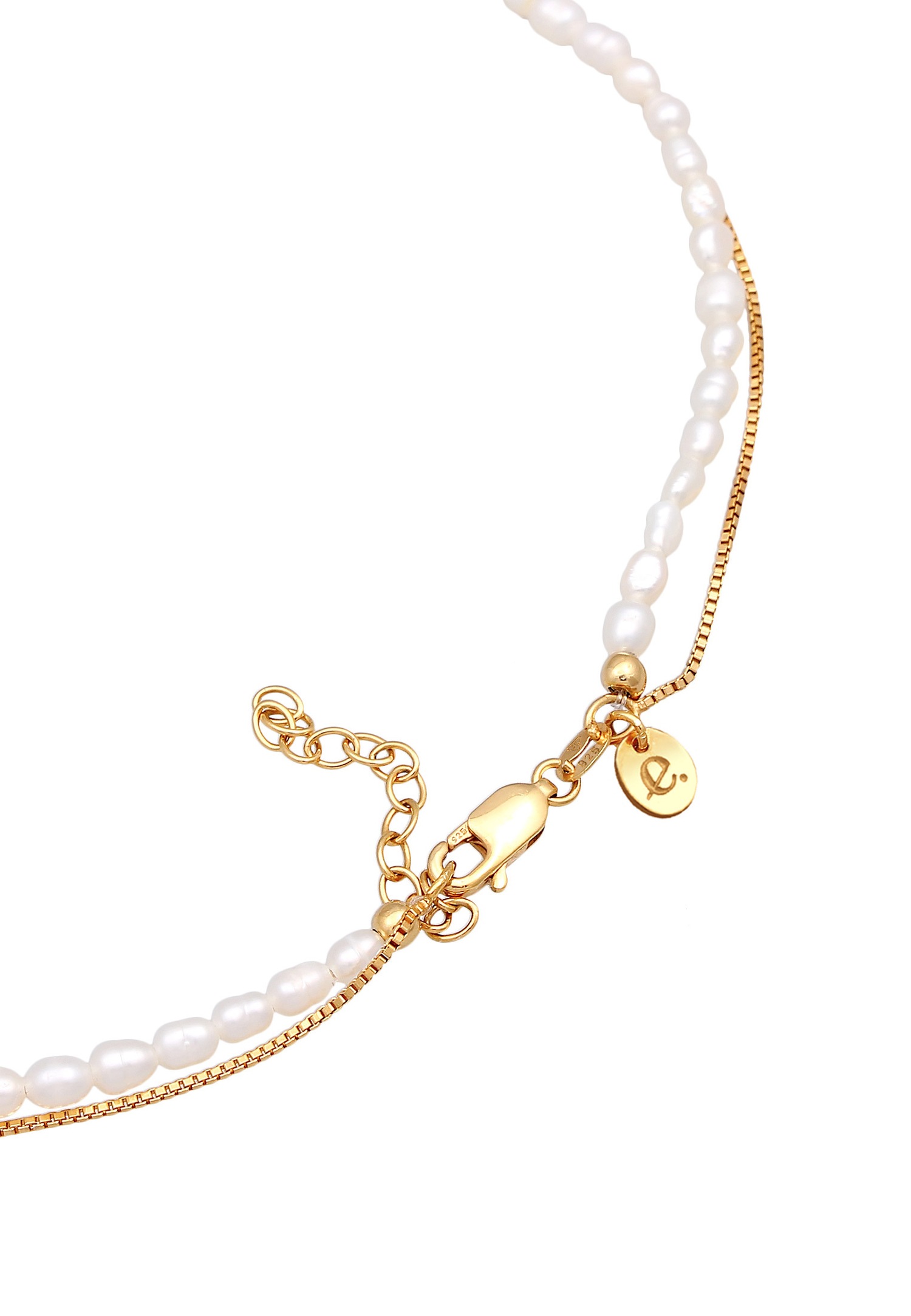 Elli PREMIUM Femme Choker Pendentif Soleil Couches avec Perles de Culture d'Eau Douce en argent sterling 925