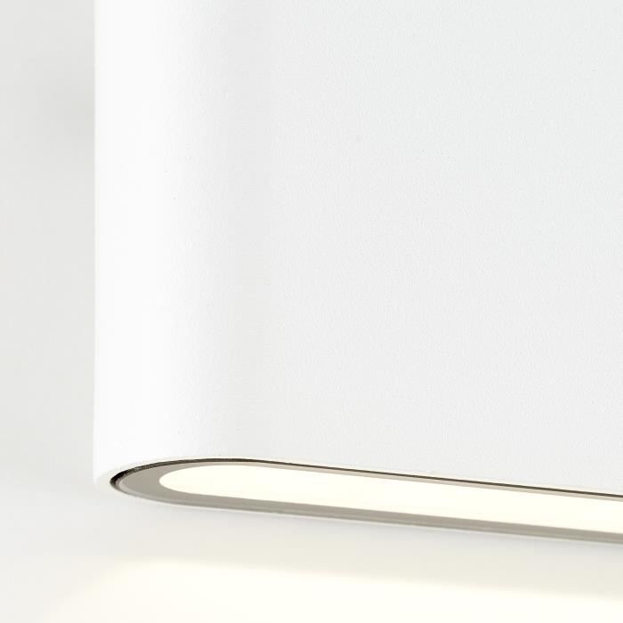 Applique da esterno - BRILLIANT - WELBIE - Metallo e vetro - Bianca - LED integrato da 7W
