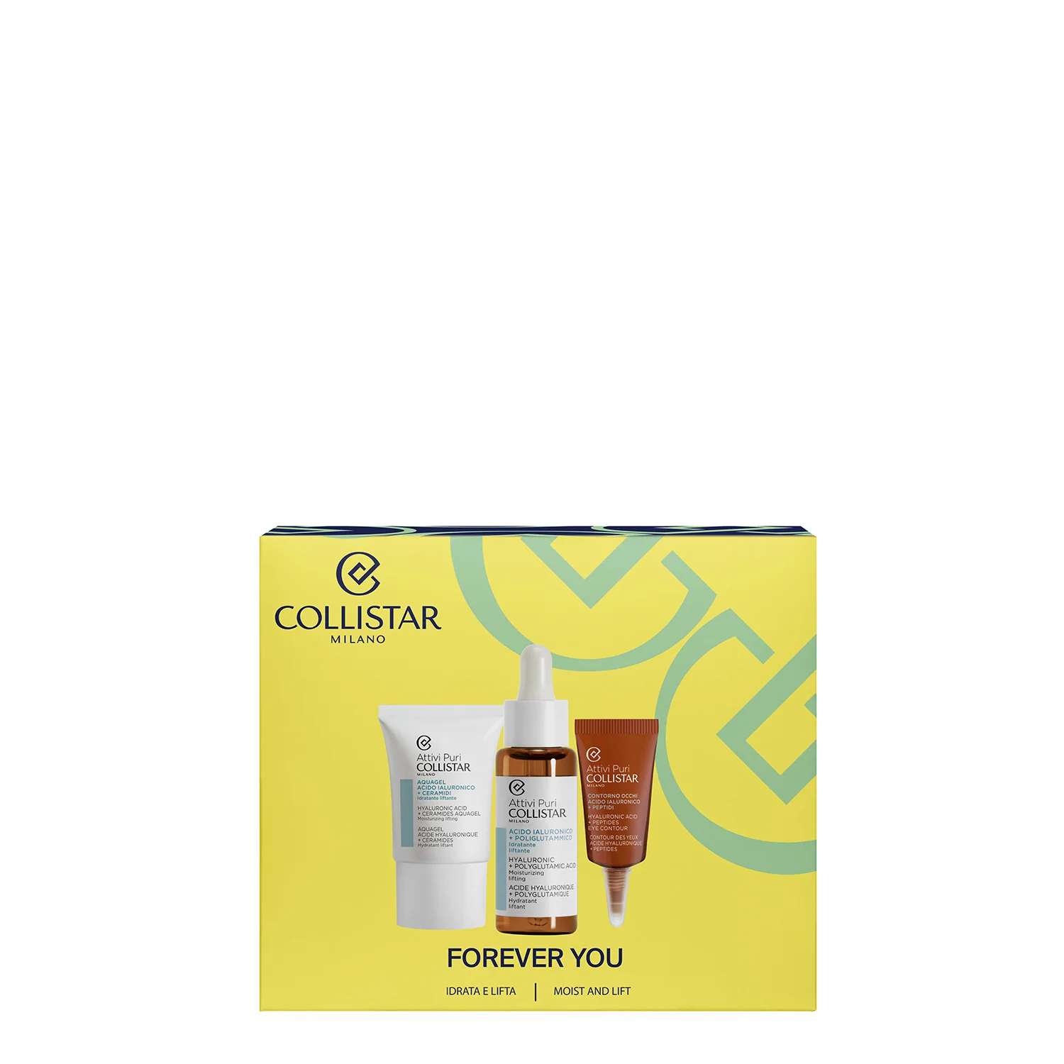 Attivi Puri Cofanetto Acido Ialuronico + Poliglutammico - Cofanetto Idratante, Cofanetto Lifting, Siero viso idratante, Siero viso lifting