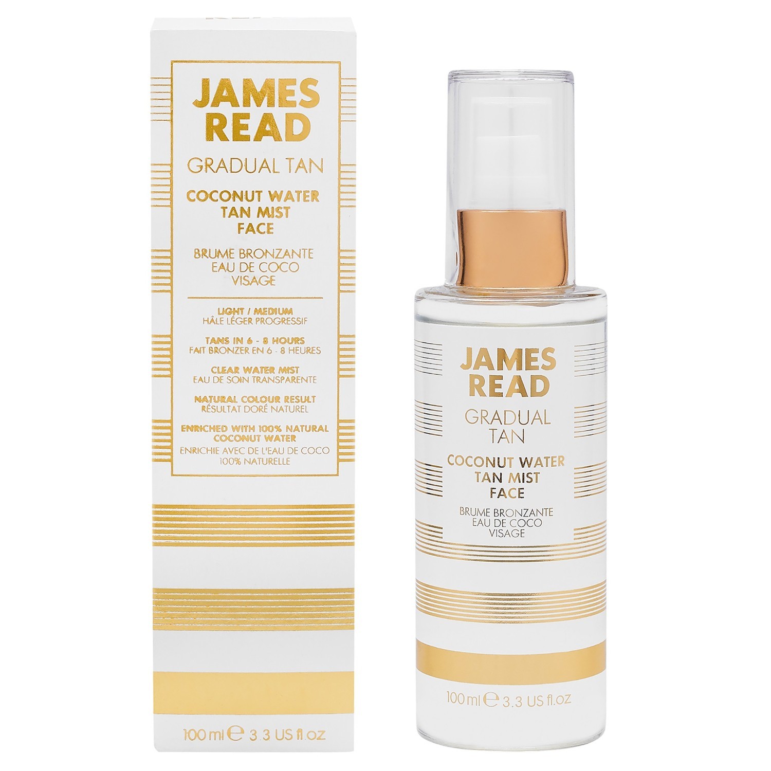 James Read kokosų savaiminio įdegio veido purškiklis – 100 ml