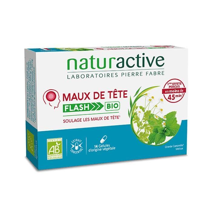 Naturactive maux de tete flash bio 14 gelules