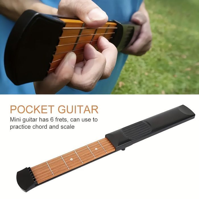 Mini outil d'entraînement portable pour guitare à 6 cordes, entraîneur d'accords pour guitare et basse, matériaux métalliques -
