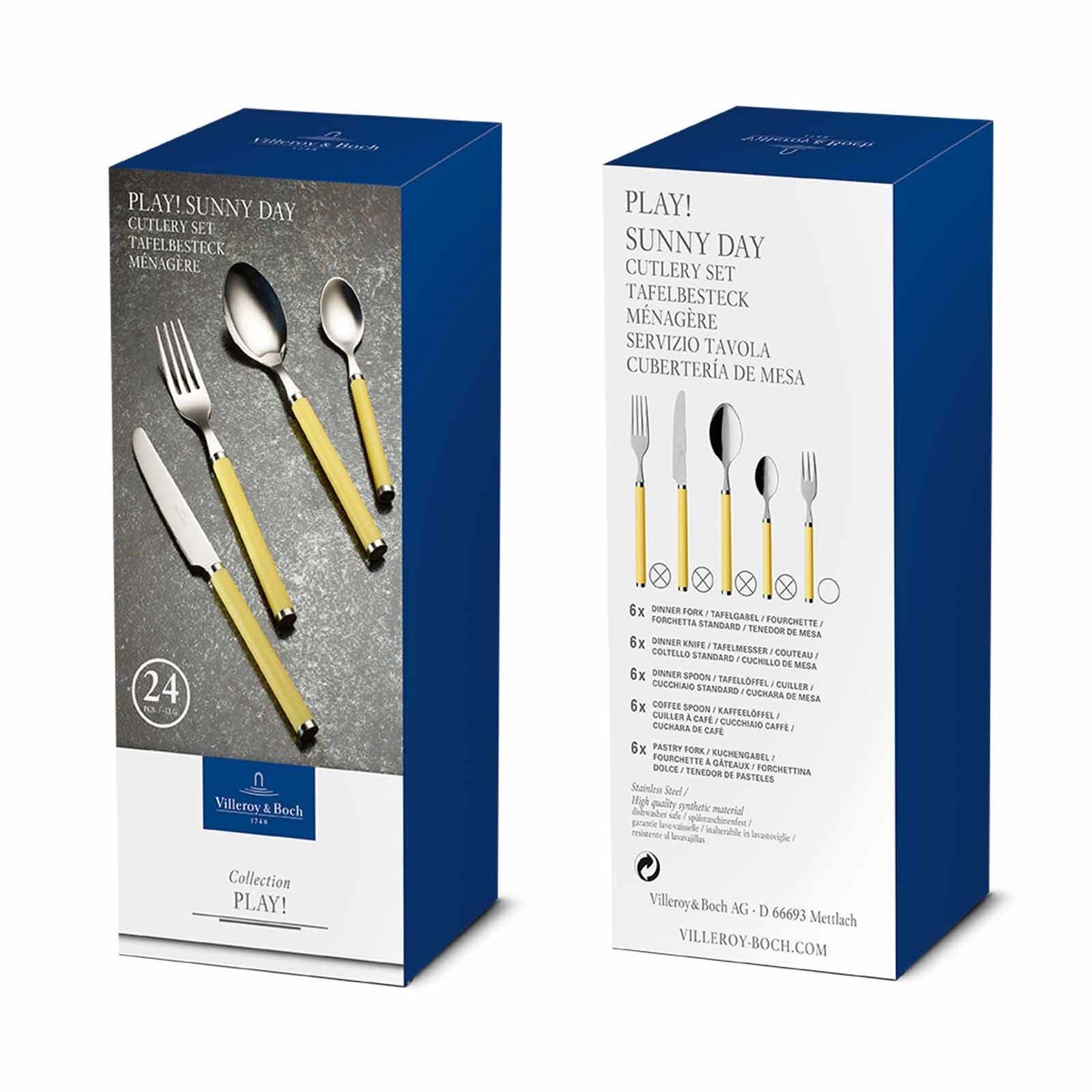Villeroy & Boch set pribora za jelo, kutija za pribor za jelo, 24 dijela, Play! Sunny Day – 1 komad