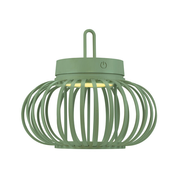 Korga LED battery-powered table and floor lamp, green, ⌀ 25 cm