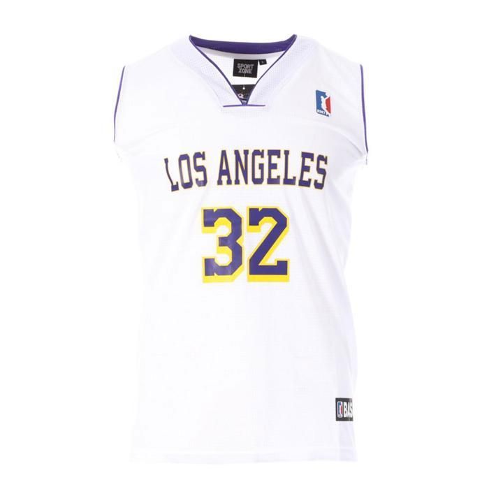 Los Angeles 32 Maillot de basket Blanc Homme Sport Zone