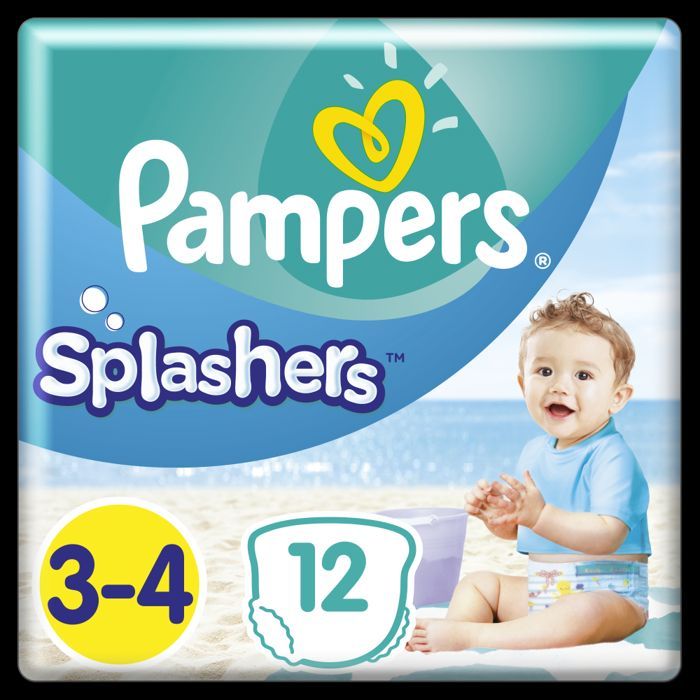 Pampers Splashers Schwimmwindeln Größe 3-4, 6-11 kg, 12 Stück