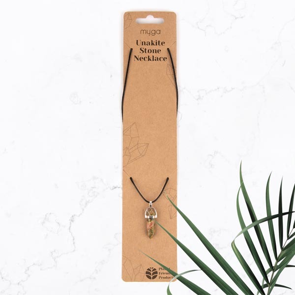 Myga kristallen hanger ketting - Unakiet steen