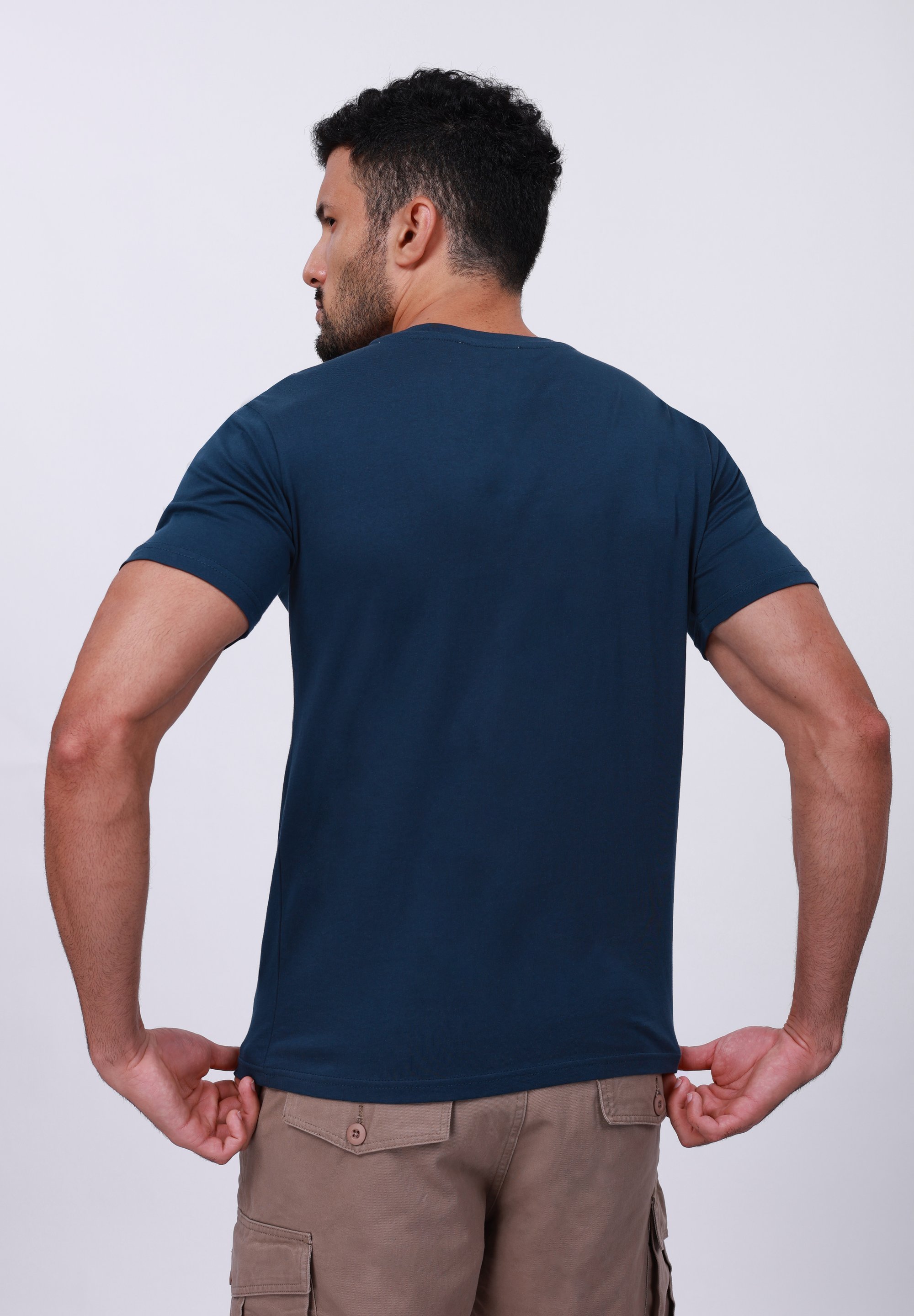 Pier One Print T-Shirt – Marineblau