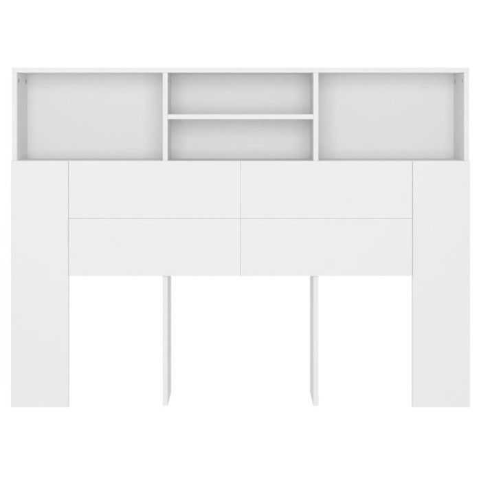 Cabeceira de guarda-roupa branca vidaXL 140x19x103,5 cm 811862