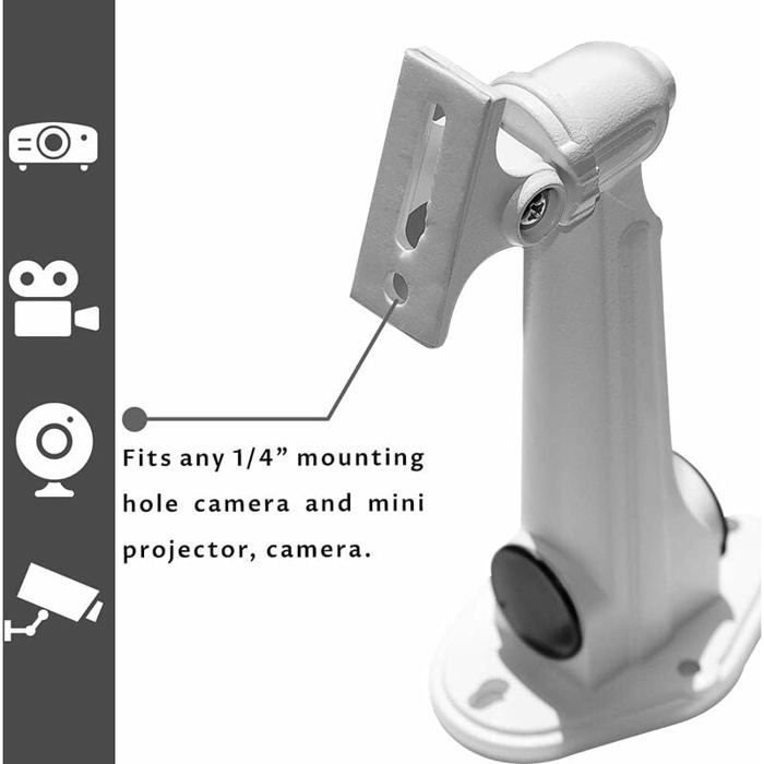 Support projecteur mural aluminium 3kg rotation 360° 16-20cm Label