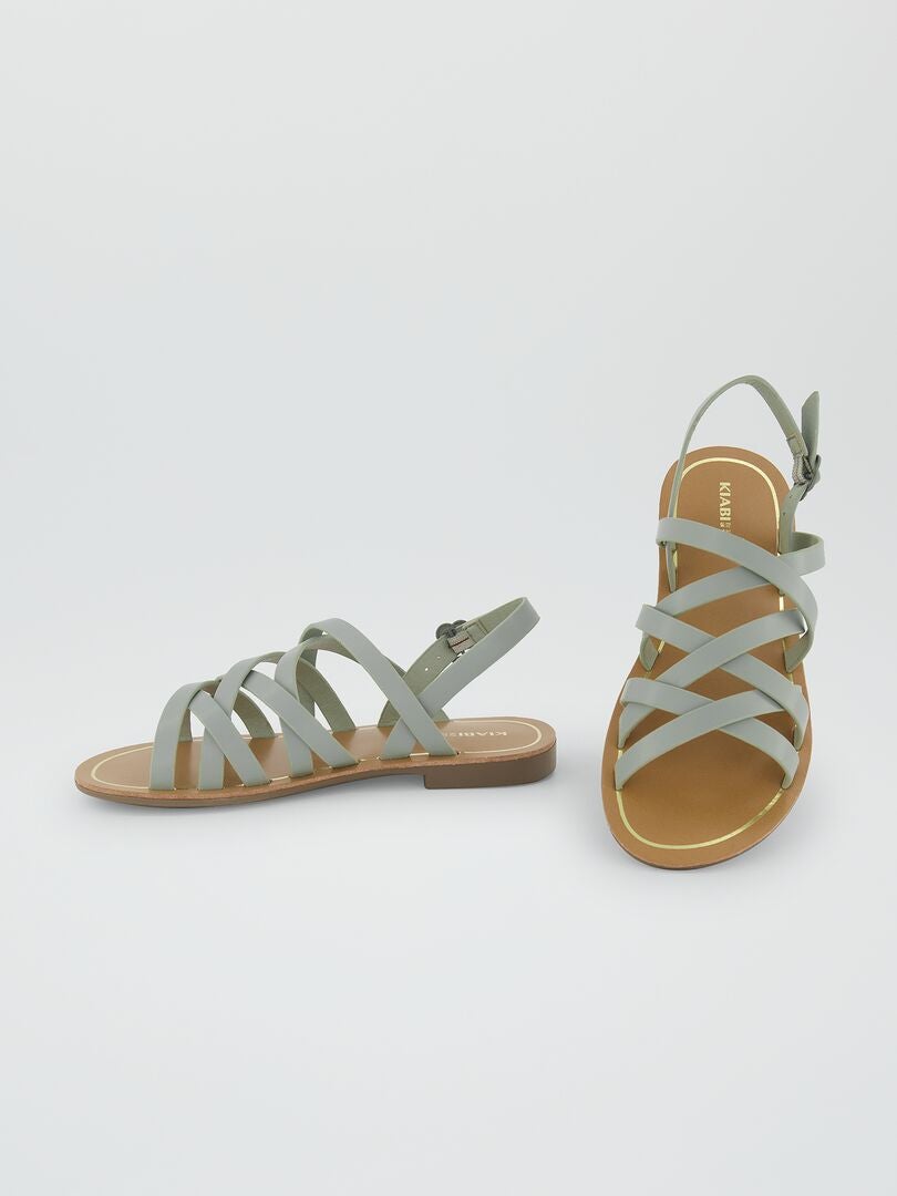 Sandalias con tiras - VERDES