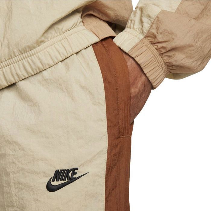 Conjunto de chándal Nike NSW WOVEN - Beige/Rojo - Manga larga - Fitness - Adulto