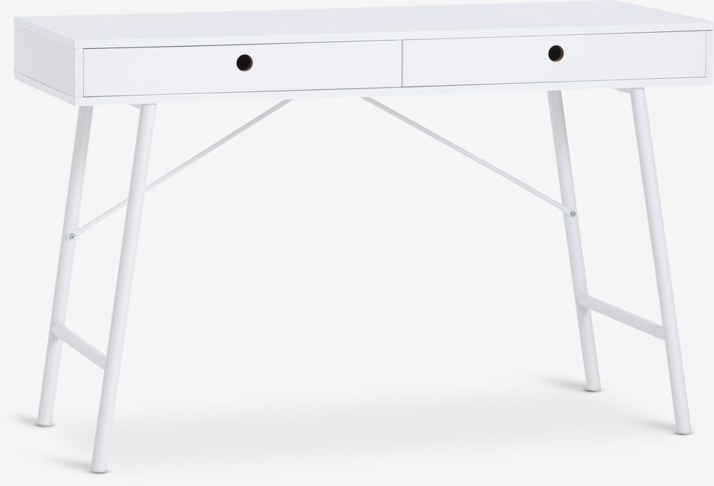 LINDVED LINDVED rašomasis stalas 48x120 su 2 baltais stalčiais