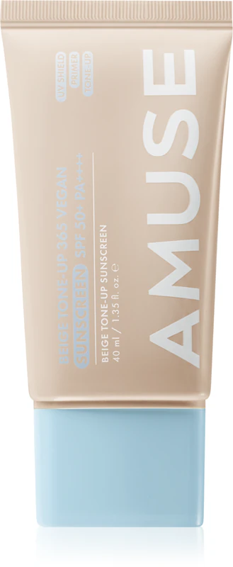 AMUSE Beige Tone-Up 365 Vegan Sunscreen toning fluid voor het egaliseren van de teint na het bruinen
