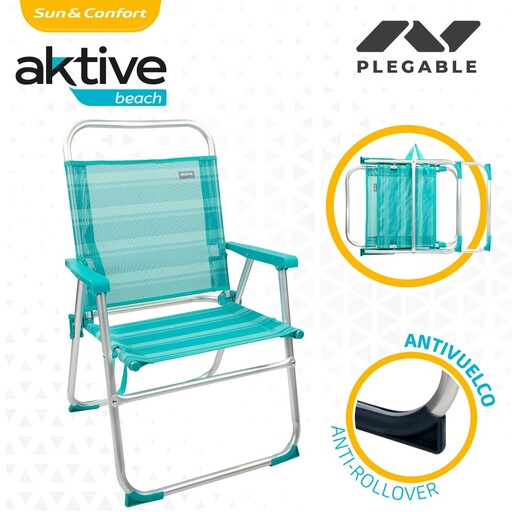 Chaise pliante fixe en aluminium Aktive Beach