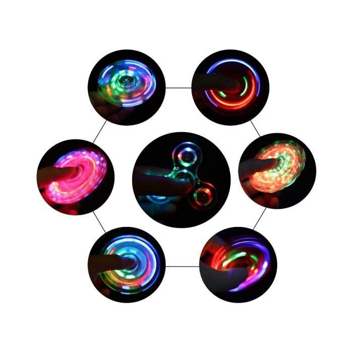 Sensorisch speelgoed - LED - Handspinner - Lichtgevend - Antistress - Voor kinderen en volwassenen