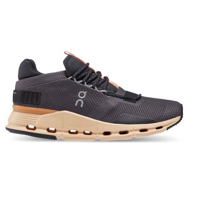 ON RUNNING Cloudnova Graphite Running Shoes, Beige - Women's/Adult - 10mm Drop