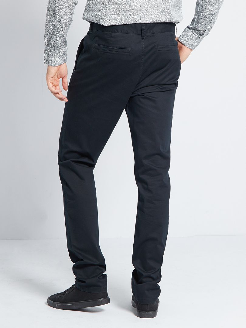Pantalones chinos ajustados L38 +195 cm - Negro