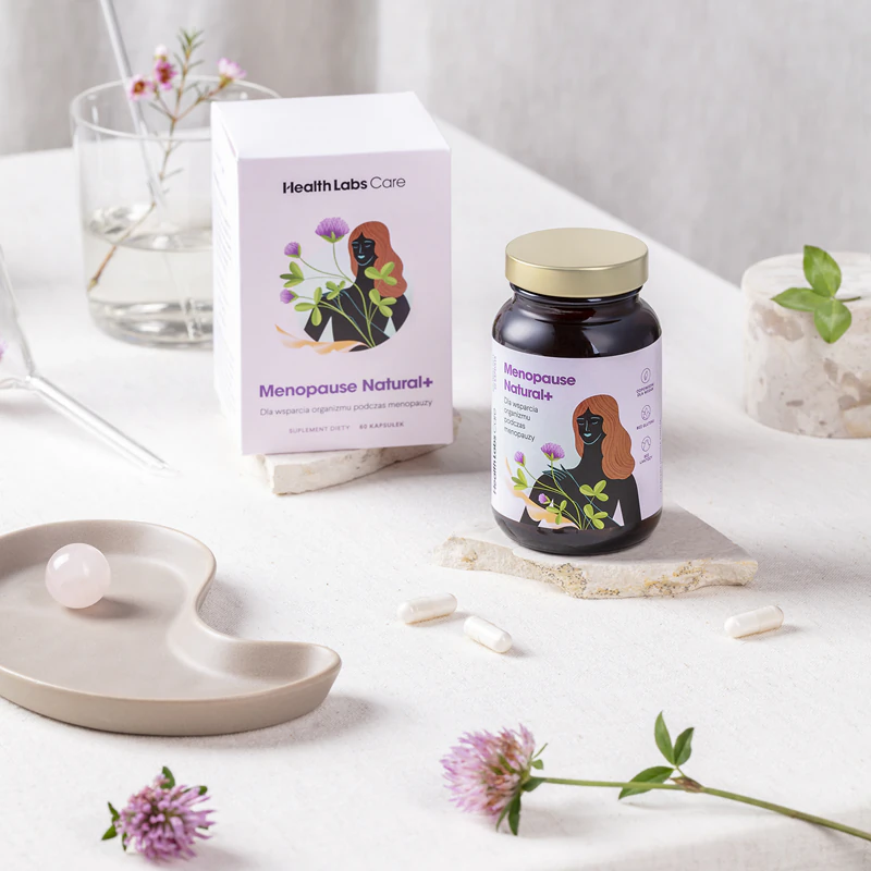 Kapsle s doplňkem stravy Health Labs Care Menopause Natural+ pro pohodlí během menopauzy