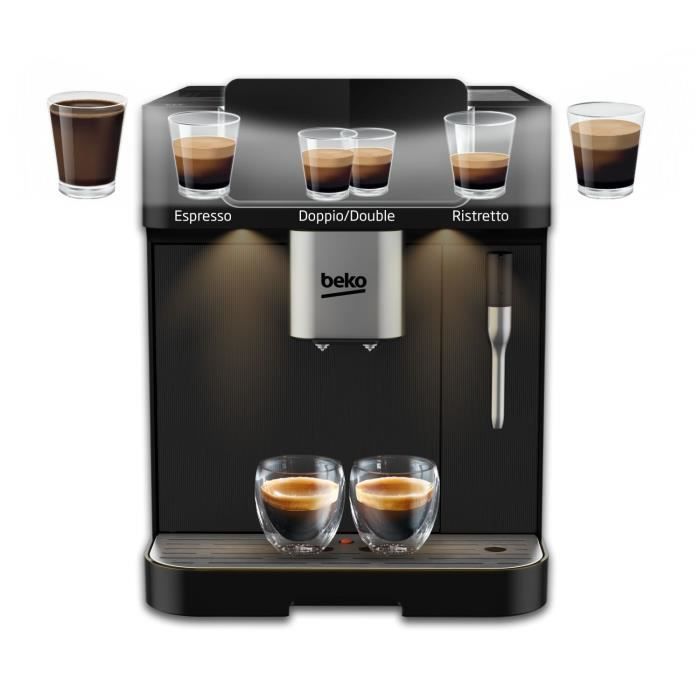 Machine à café avec broyeur - BEKO - CEG7302B - 1350 W - 19 bars - Noir