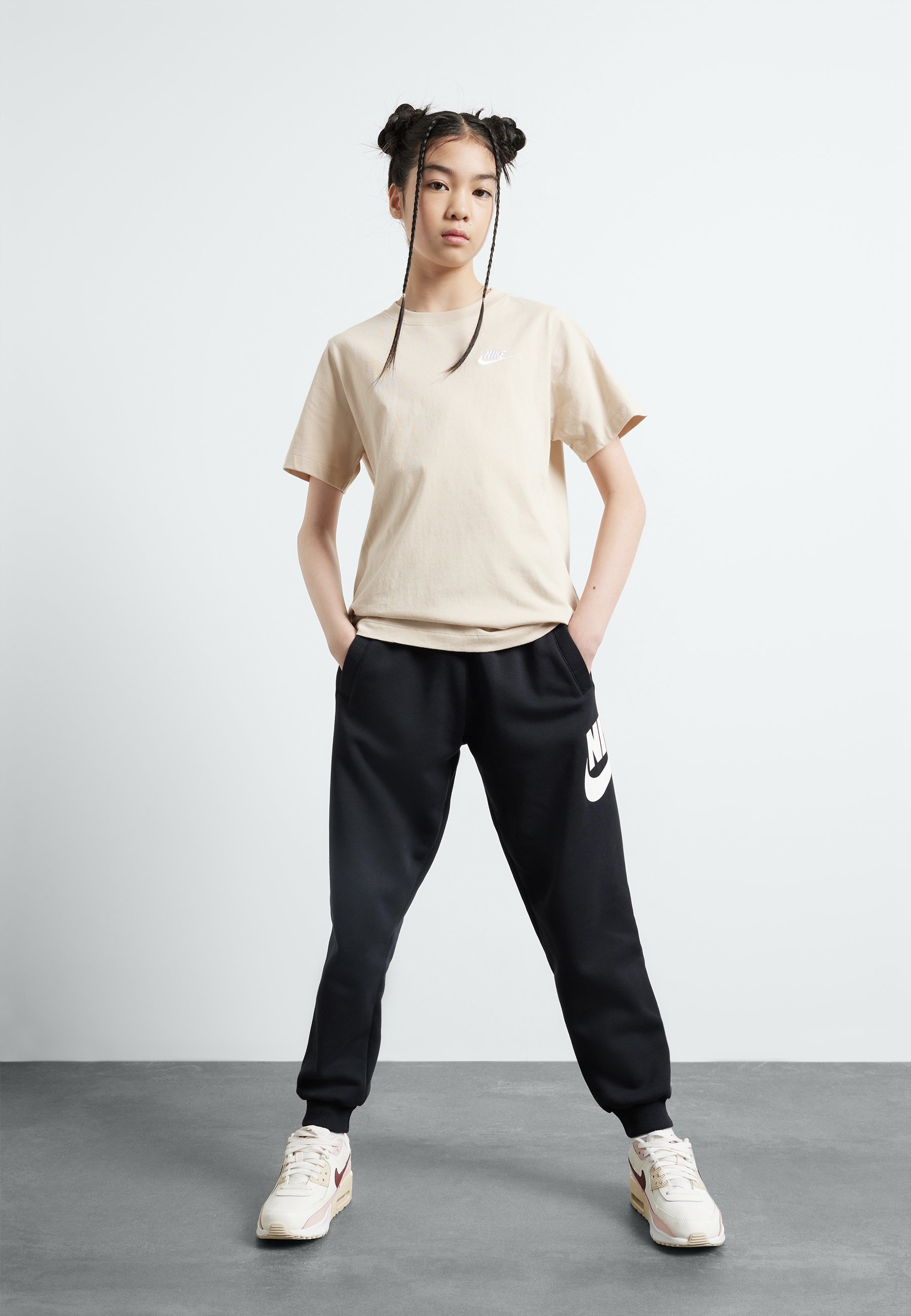 Pantaloni da tuta Nike Sportswear CLUB UNISEX - nero/bianco