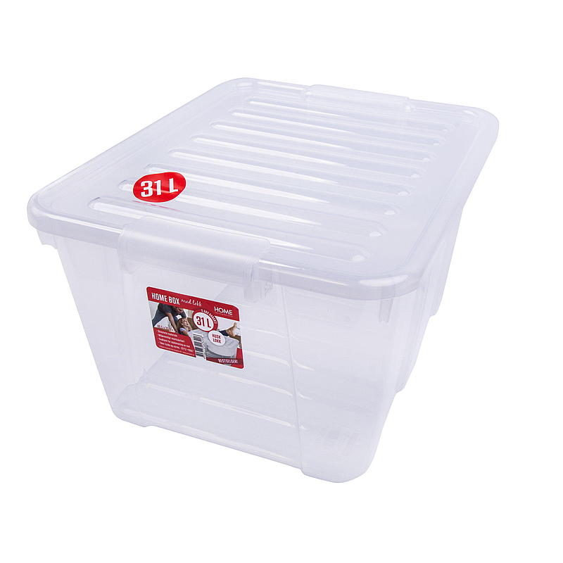 Förvaringslåda för hemmabruk Förvaringslåda med lock 30 liter L46,5 x B35,9 x H25,1 cm