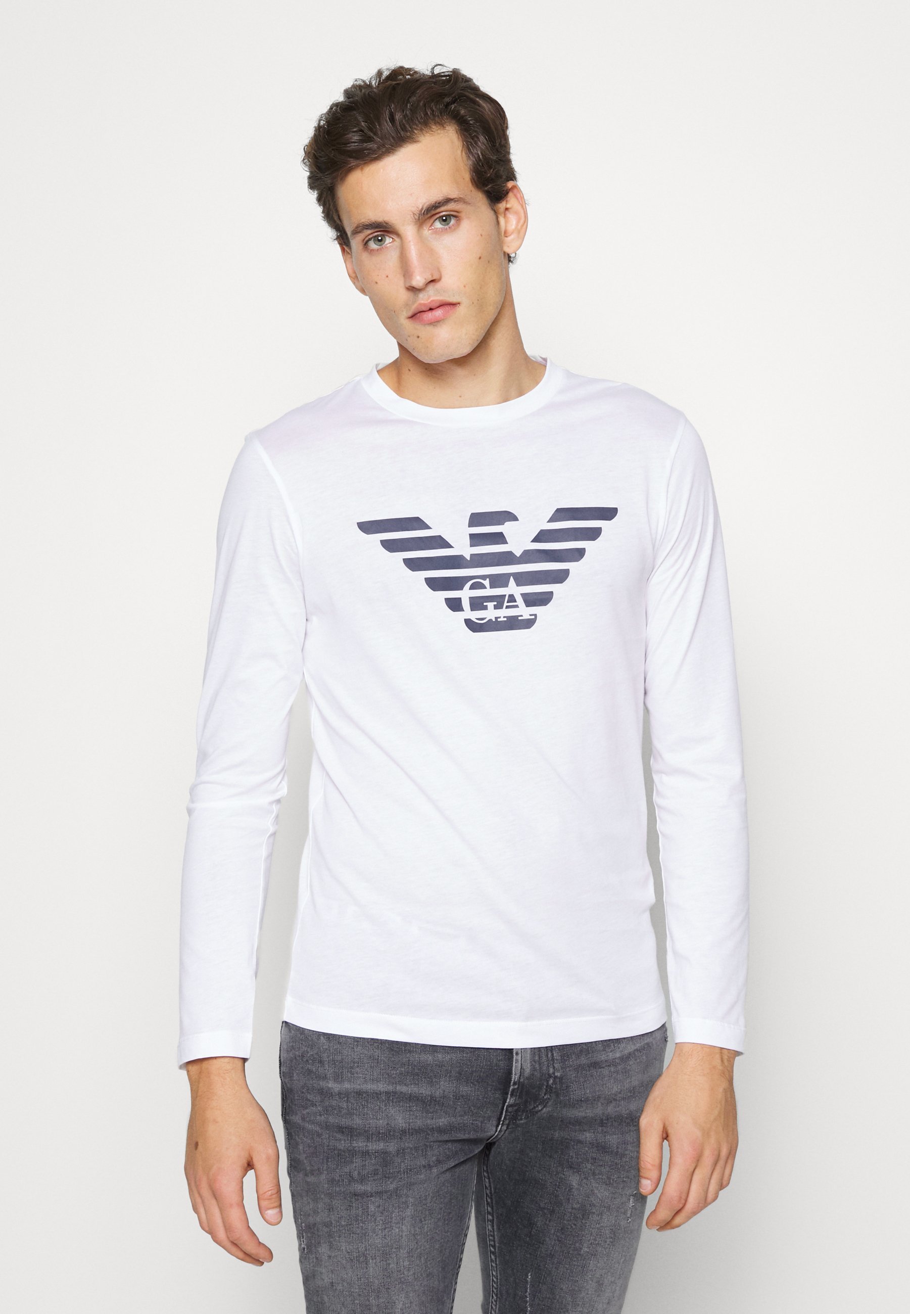 Emporio Armani top met lange mouwen - bianco