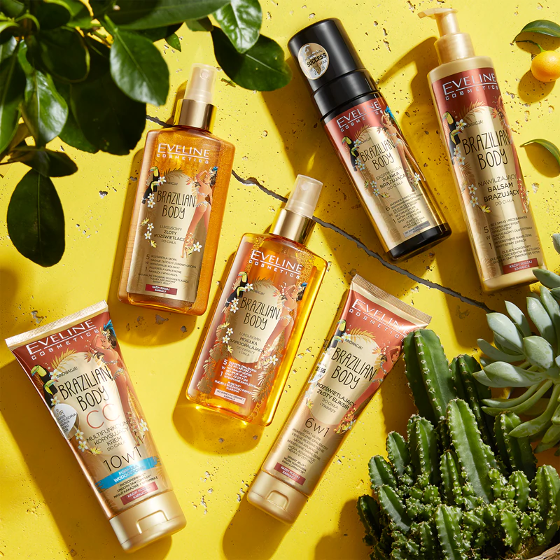 Loção autobronzeadora Eveline Cosmetics Brazilian Body para bronzeamento gradual