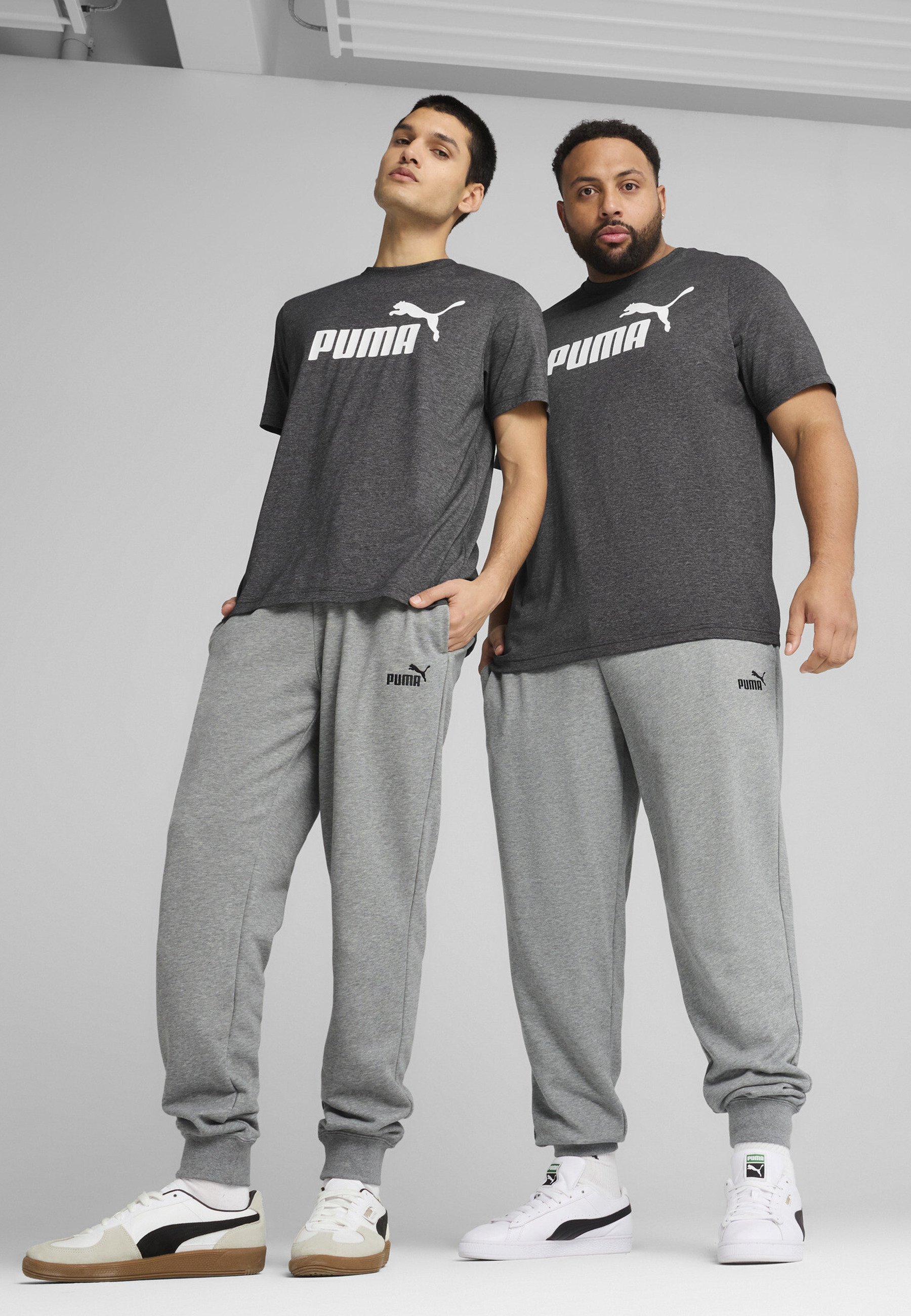 Puma LOGO - Trainingshose - mittelgrau meliert