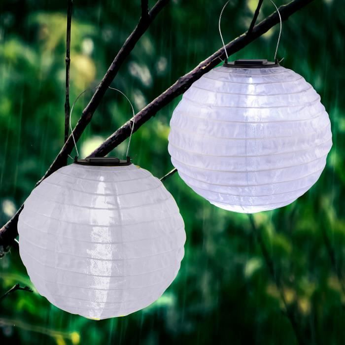 Linterna solar LED SevenOn para exteriores, blanca, 6000K, 7 horas de duración.