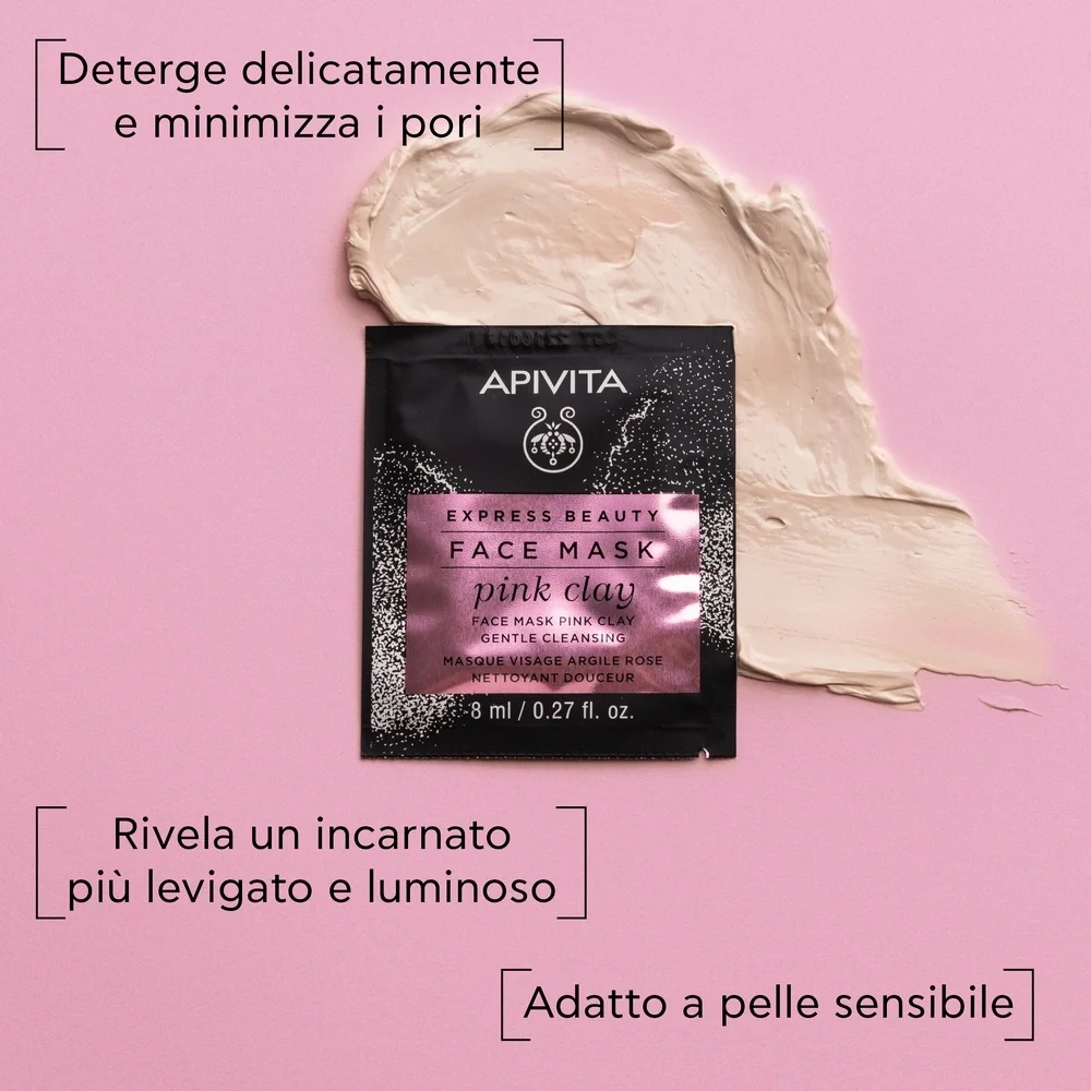 APIVITA Apivita Express Roze Klei 2 x 8 ml Milde reiniging