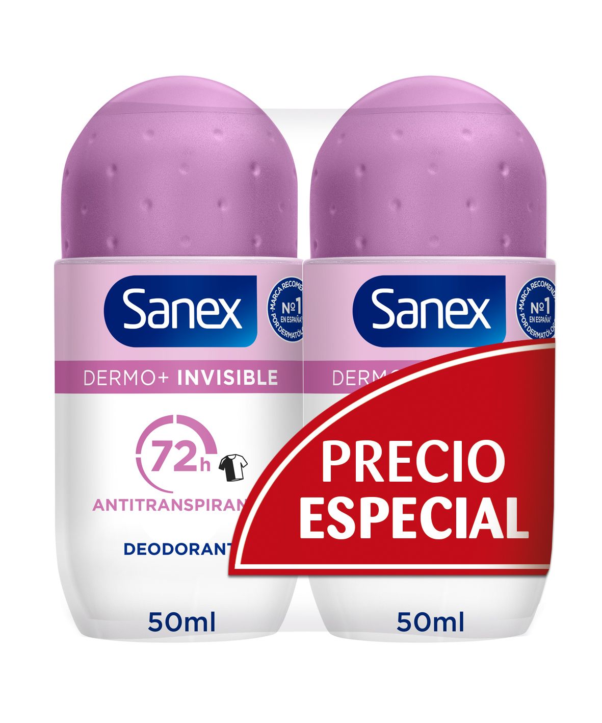 Rutulinis dezodorantas „Dermo Invisible 72h“ antiperspirantas Rutuliniai dezodorantai