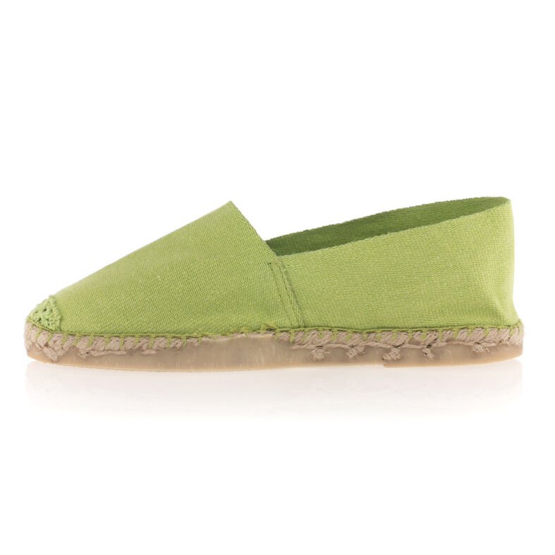 Dámske zelené espadrilky s lanovou podrážkou