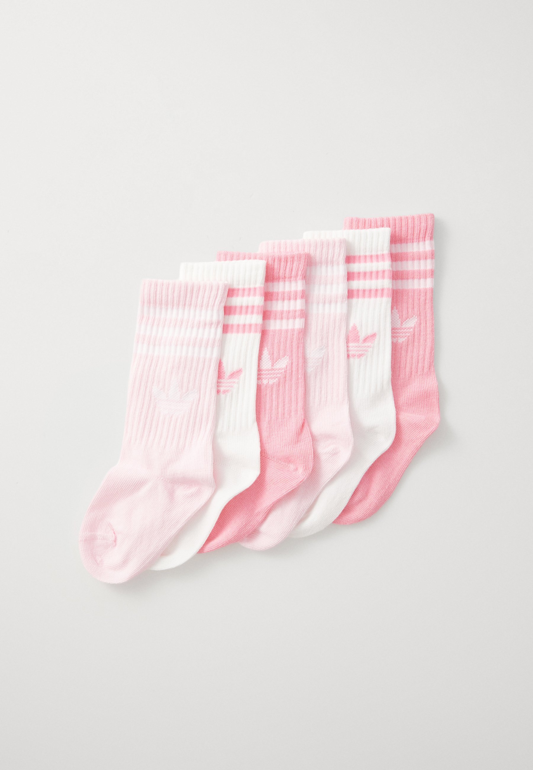 adidas Originals CREW UNISEX 6-PACK - Sokken - wit/lichtroze/transparantroze