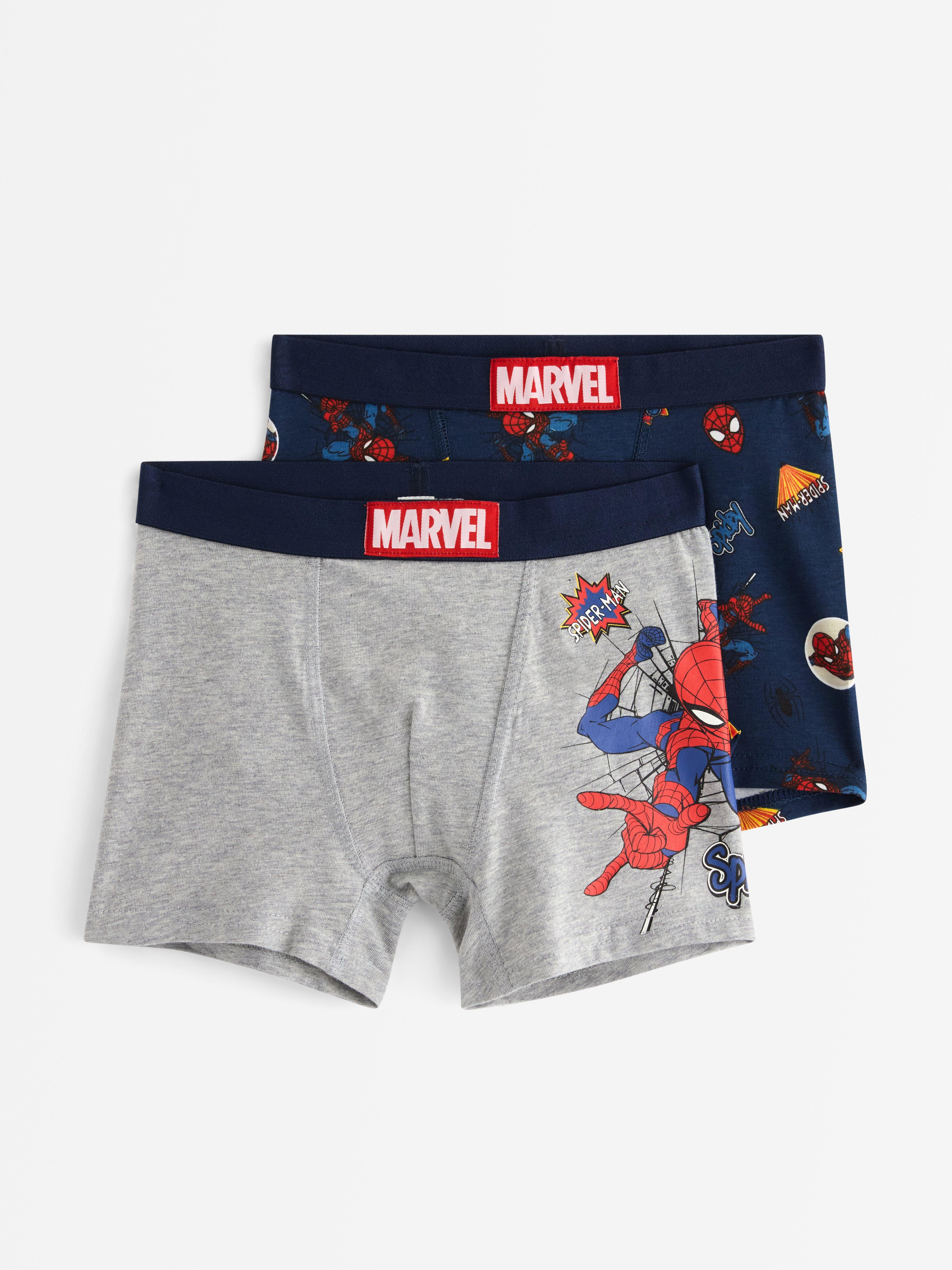 Conjunto de 3 cuecas boxer do Homem-Aranha, azul escuro.