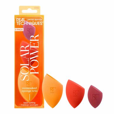 Set de tres esponjas de maquillaje Real Techniques Solar Power Sunsoaked Sponge (1 unidad)