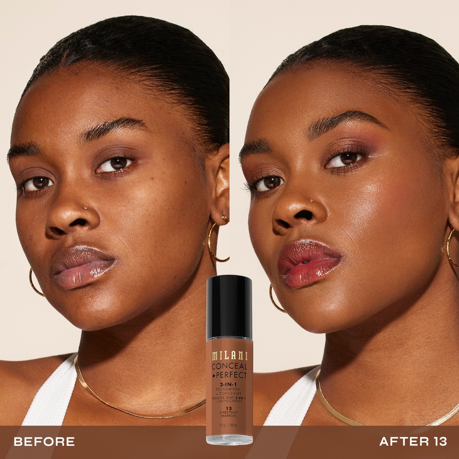 Milani Foundation 2-v-1 korektor + - 30 ml