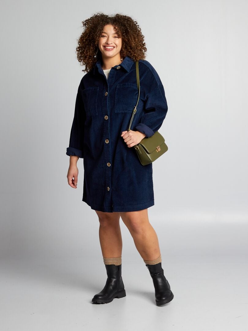 Vestido de terciopelo - AZUL