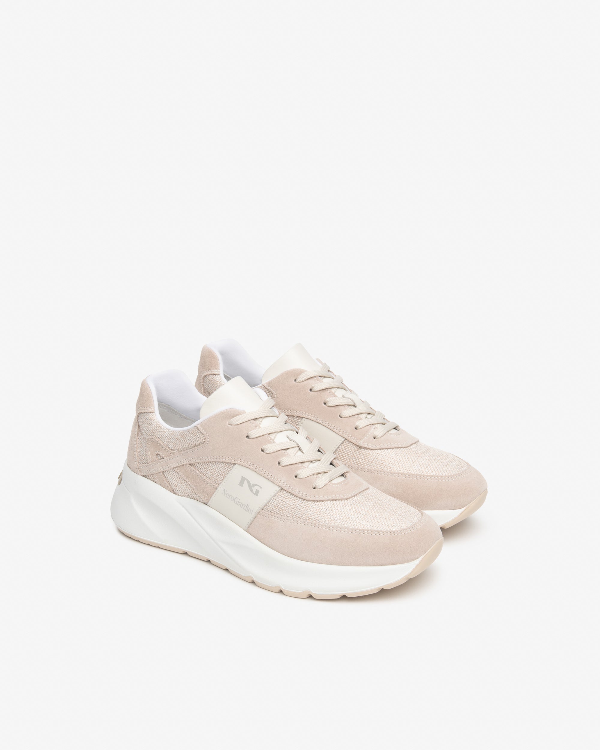  Damen-Sneaker aus Wildleder und Stoff