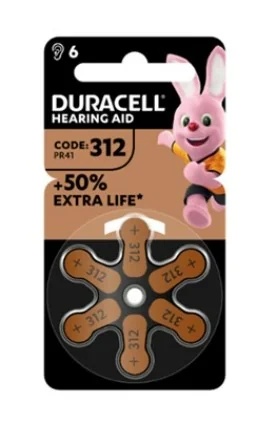 Baterije DURACELL Duracell Easytab 312 rjave barve, 6 kosov