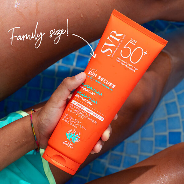 SVR SUN SECURE SPF 50+ Gesichts- und Körpermilch, unparfümiert, 250 ml