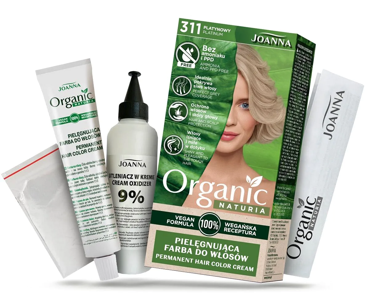 Joanna Naturia Organic Vegan Farba do włosów Platynowy 311