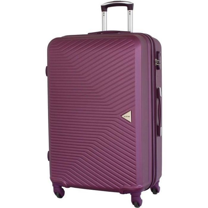 Maleta grande Alistair - Colección Hierro - 4 ruedas - ABS ultrarresistente - Morado